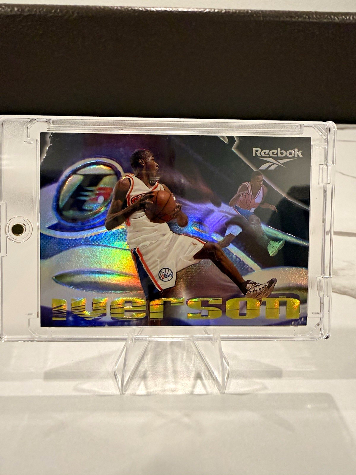 SkyBox 1997-98 SkyBox Premium Allen Iverson 76ers Reebok Insert #1 Gold SkyBox 1997-98 SkyBox Premium Allen Iverson 76ers Reebok Insert #1 Gold
