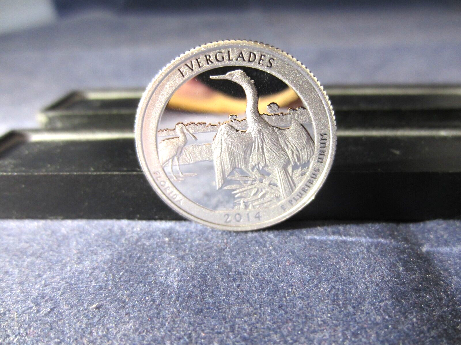 2014-S Silver Quarter EVERGLADES FL Deep Cameo Mirror Proof Upper Grade 2014-S Silver Quarter EVERGLADES FL Deep Cameo Mirror Proof Upper Grade