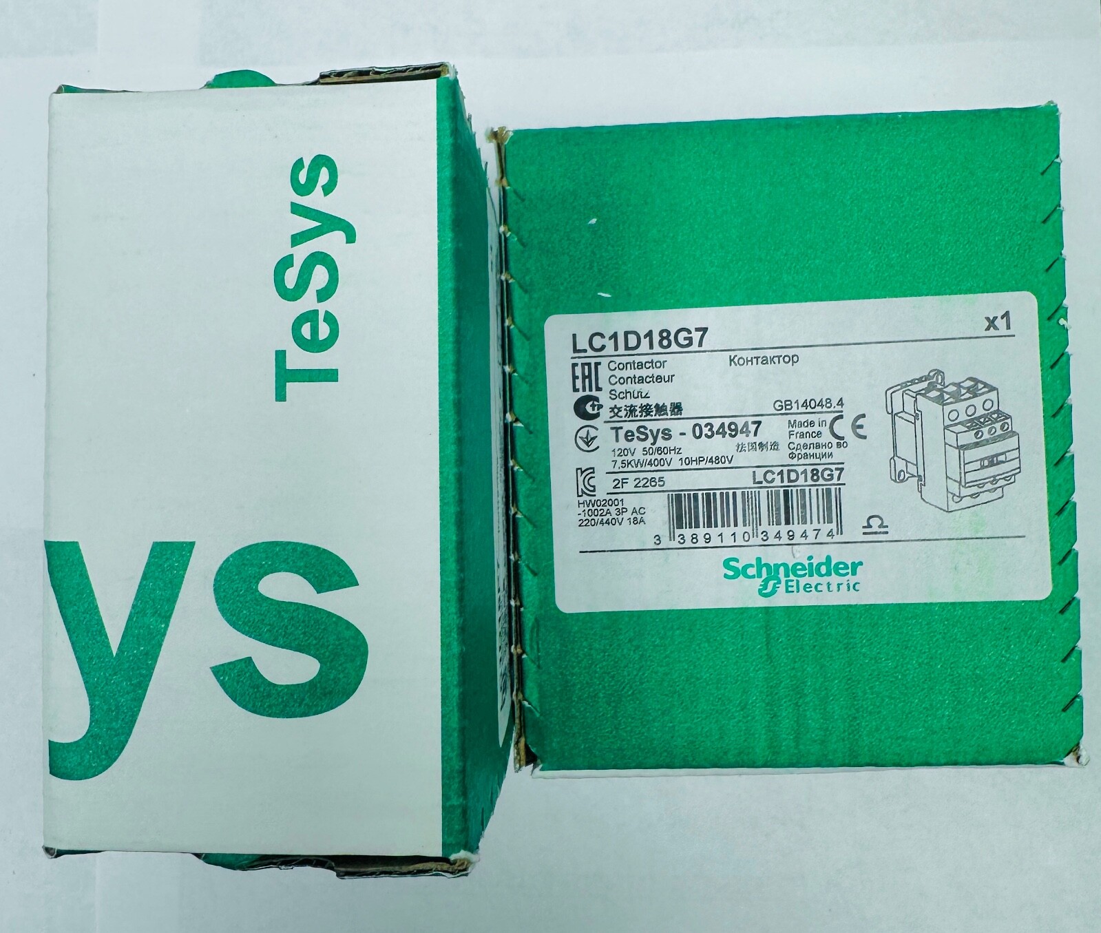 Original Schneider LC1D18G7 Contactor New Original Schneider LC1D18G7 Contactor New