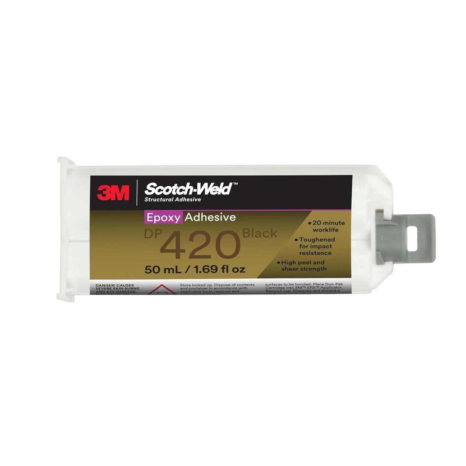 3M Scotch-Weld DP420 Epoxy Adhesive, Black, 2-Part, 50 mL Duo-Pak, EXP: 12/2031