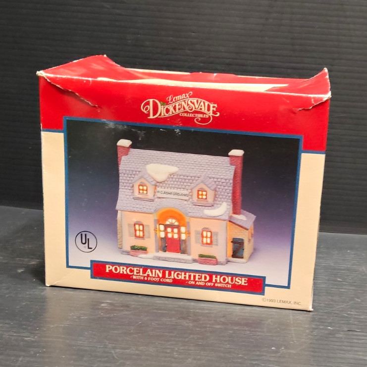 Lemax 1993 Dickensvale Porcelain Lighted House Christmas Village Building Boxed