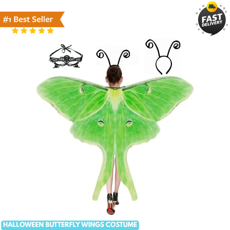 Halloween Butterfly Wings Costume For Womens, Moth Wings Butterfly Cape Adult Halloween Butterfly Wings Costume For Womens, Moth Wings Butterfly Cape Adult