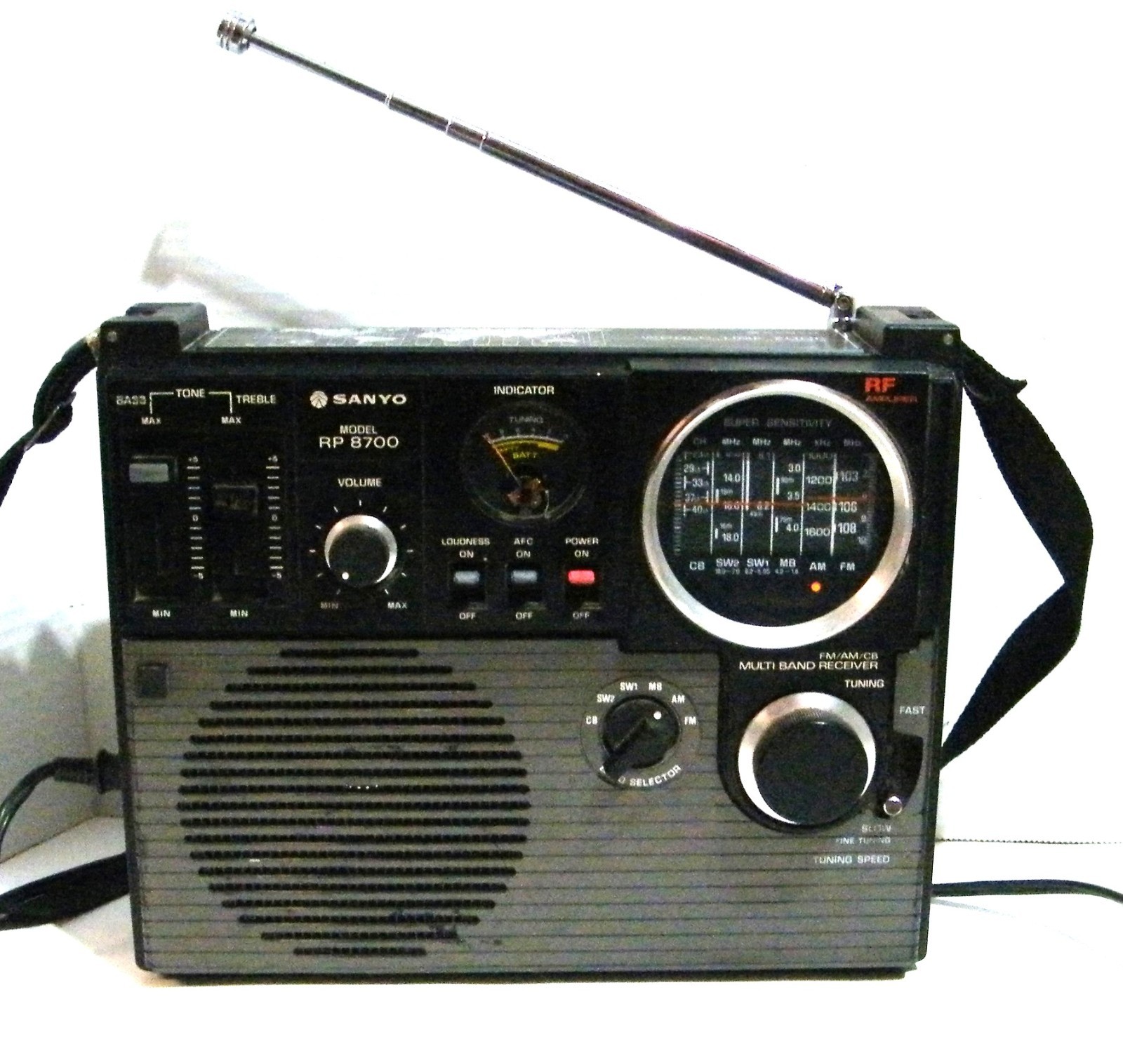 Sanyo  RP 8700 Transworld  Radio  Army  Style 6 Bands