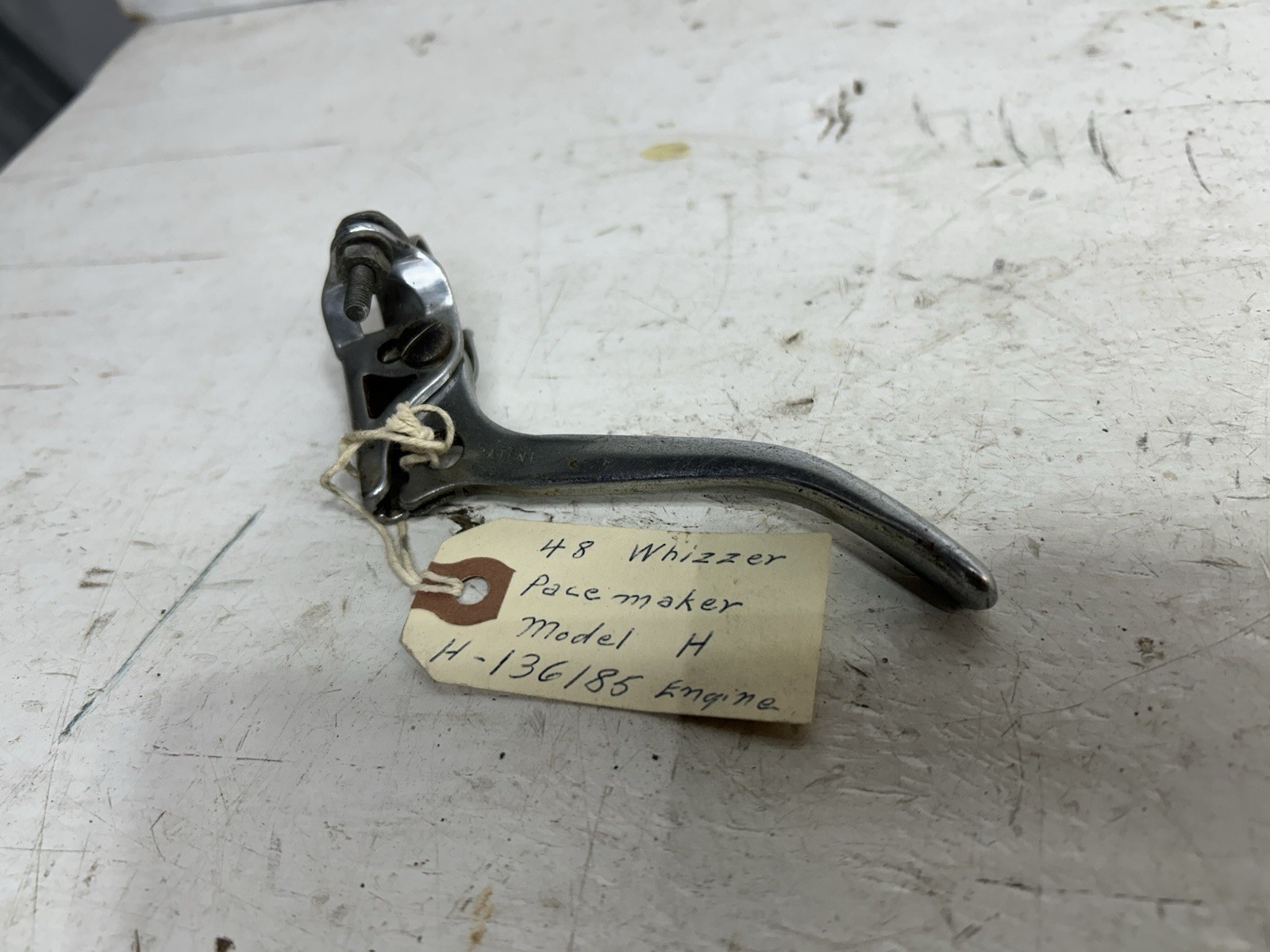 1948 Whizzer Pacemaker Model H Brake Lever 1948 Whizzer Pacemaker Model H Brake Lever
