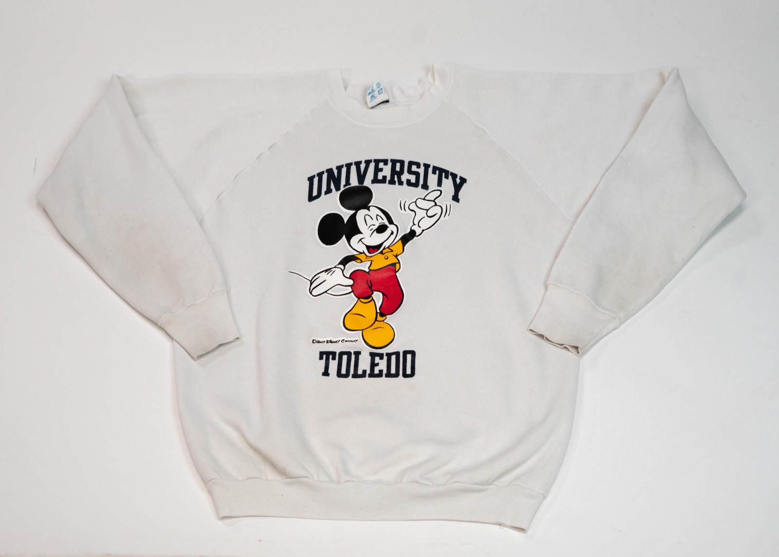 True VTG 80s Mickey Mouse Champion Sweatshirt Size XL Toldedo University Disney