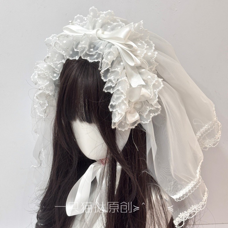 Japanese women Lolita headpiece bow cute sweet Hair band