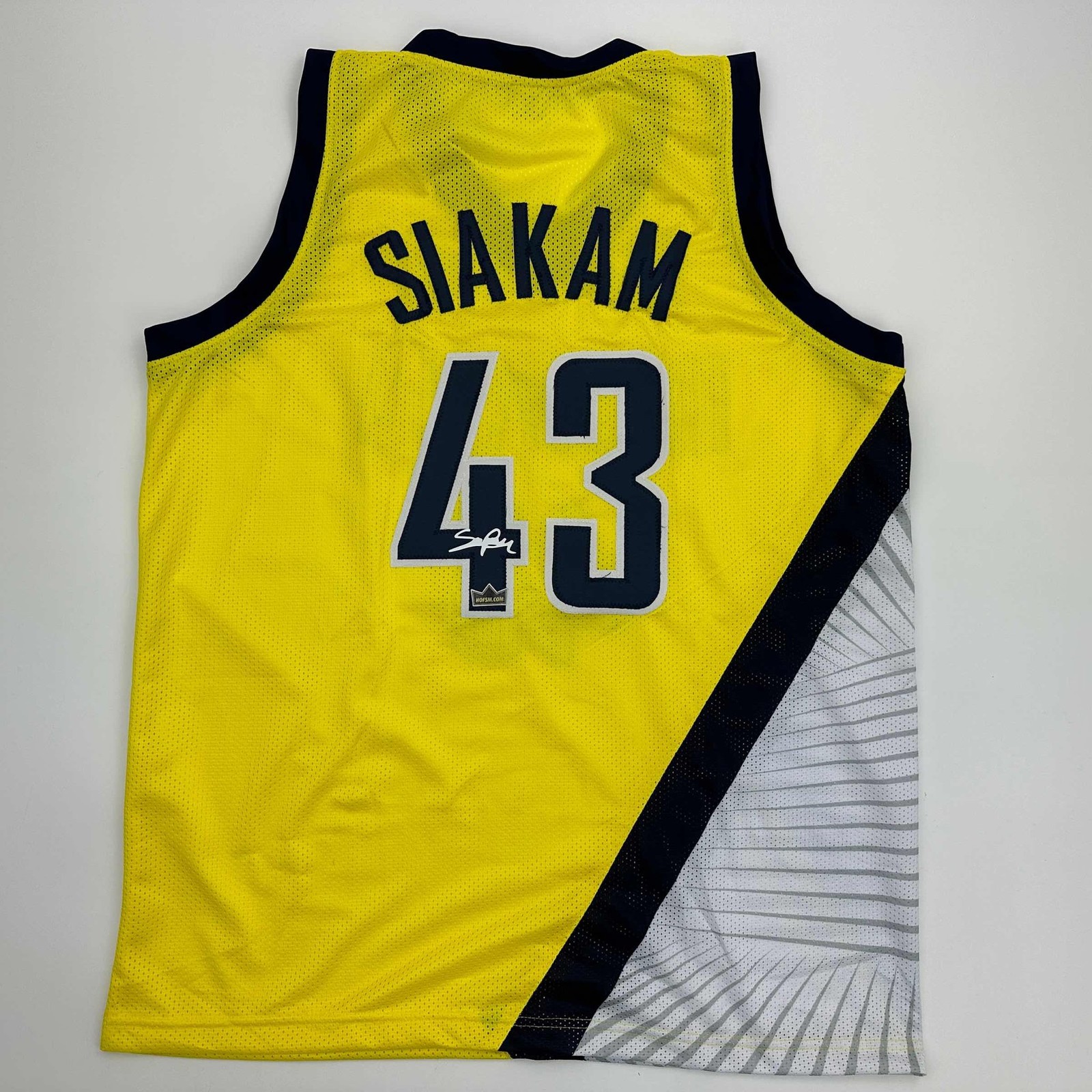 Facsimile Autographed Pascal Siakam Indiana Yellow Jersey Men\'s XL