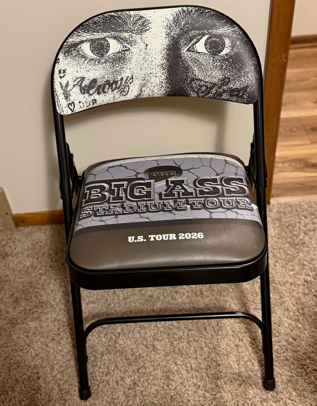 Post Malone V.I.P Chair - The Big Ass Stadium Tour 2 folding chair Cle show Post Malone V.I.P Chair - The Big Ass Stadium Tour 2 folding chair Cle show