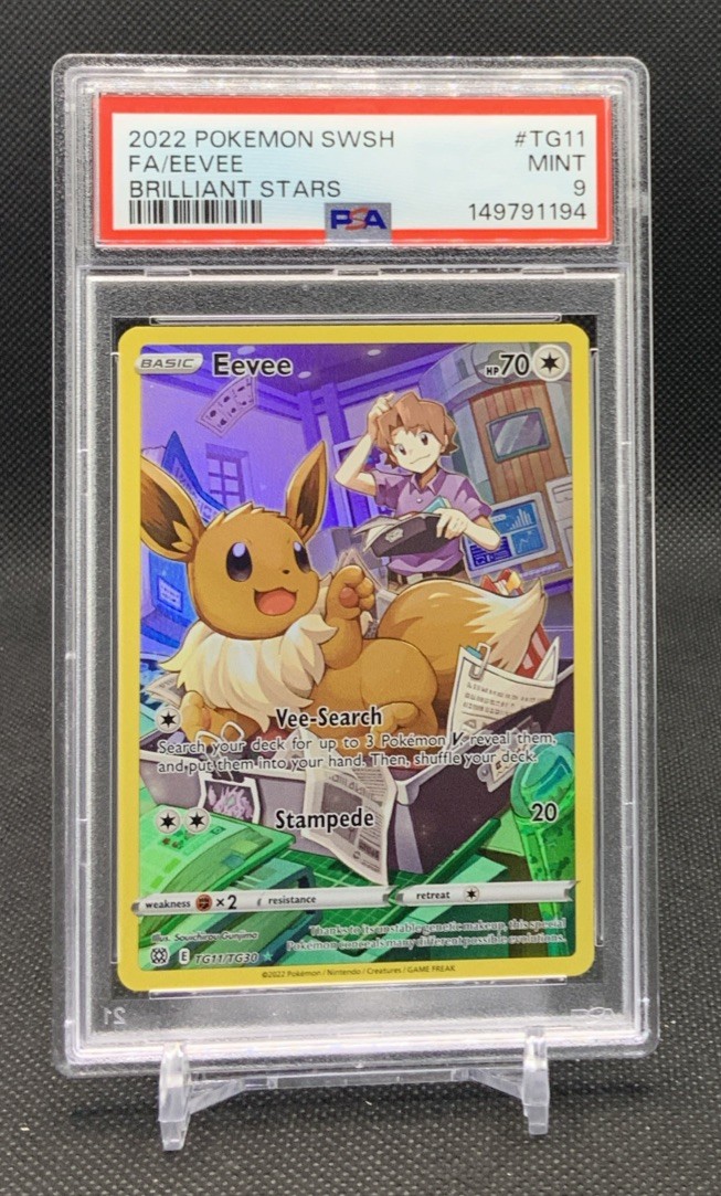 2022 POKEMON SWSH BRILLIANT STARS #TG11 FULL ART/EEVEE PSA 9 2022 POKEMON SWSH BRILLIANT STARS #TG11 FULL ART/EEVEE PSA 9