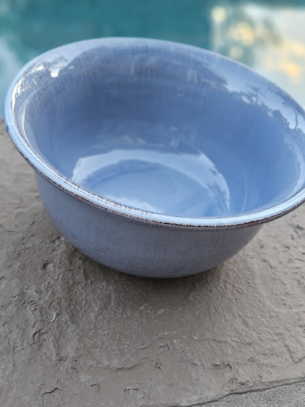 Pier 1 Imports Toscana Hand Painted Blue Large Salad Serving Bowl ITALY Pier 1 Imports Toscana Hand Painted Blue Large Salad Serving Bowl ITALY