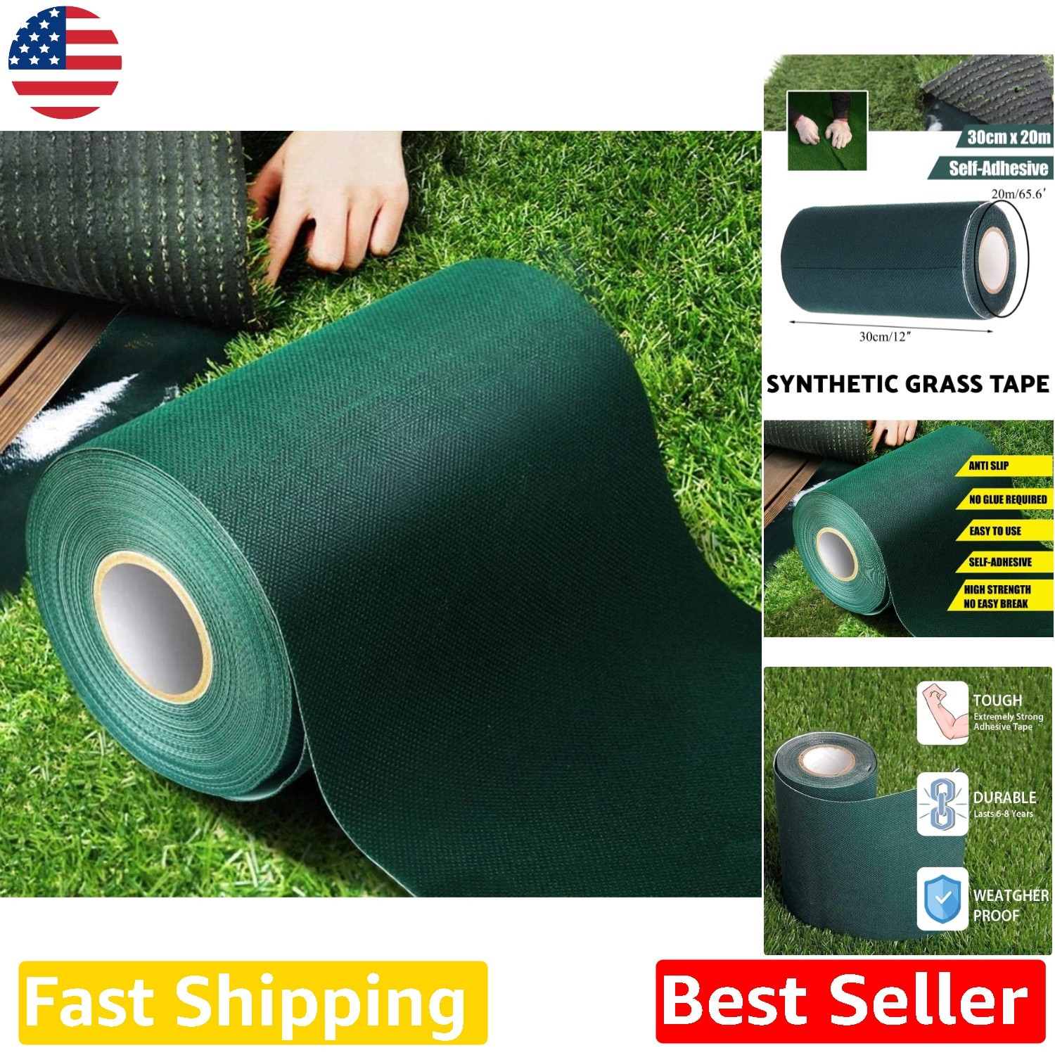 Durable Artificial Turf Tape 12\