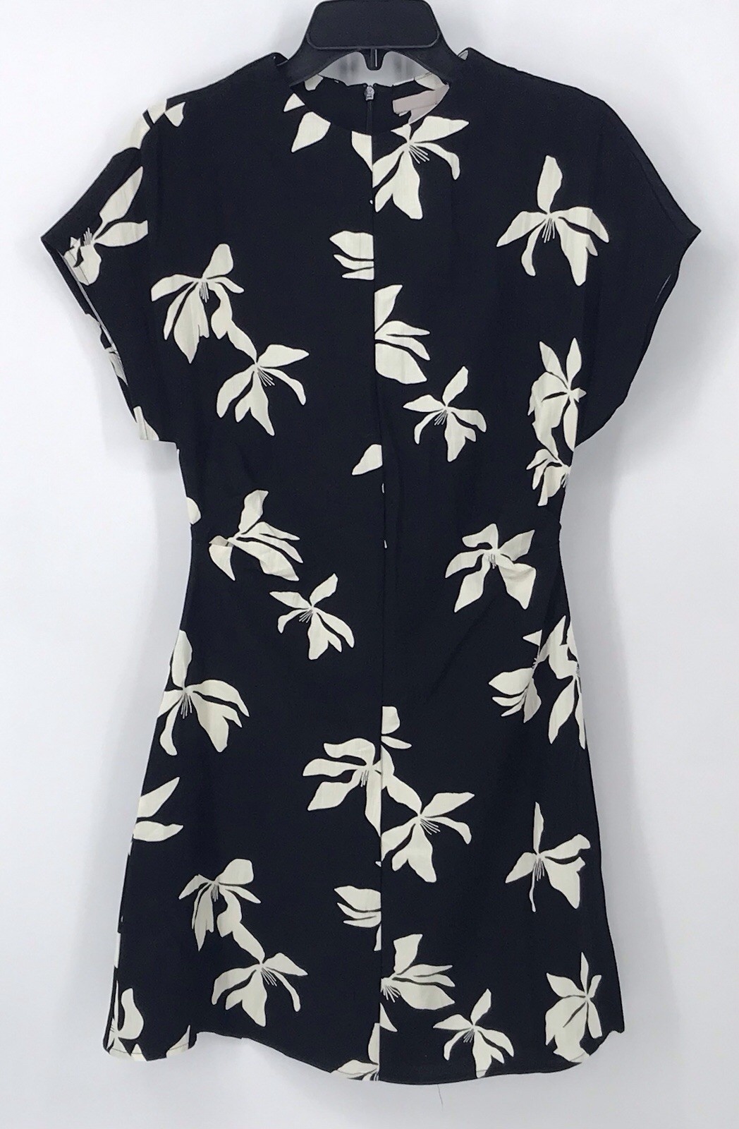 H&M Womens Dress Viscose Blend Black And White Floral Short Sleeves Size XS NWT