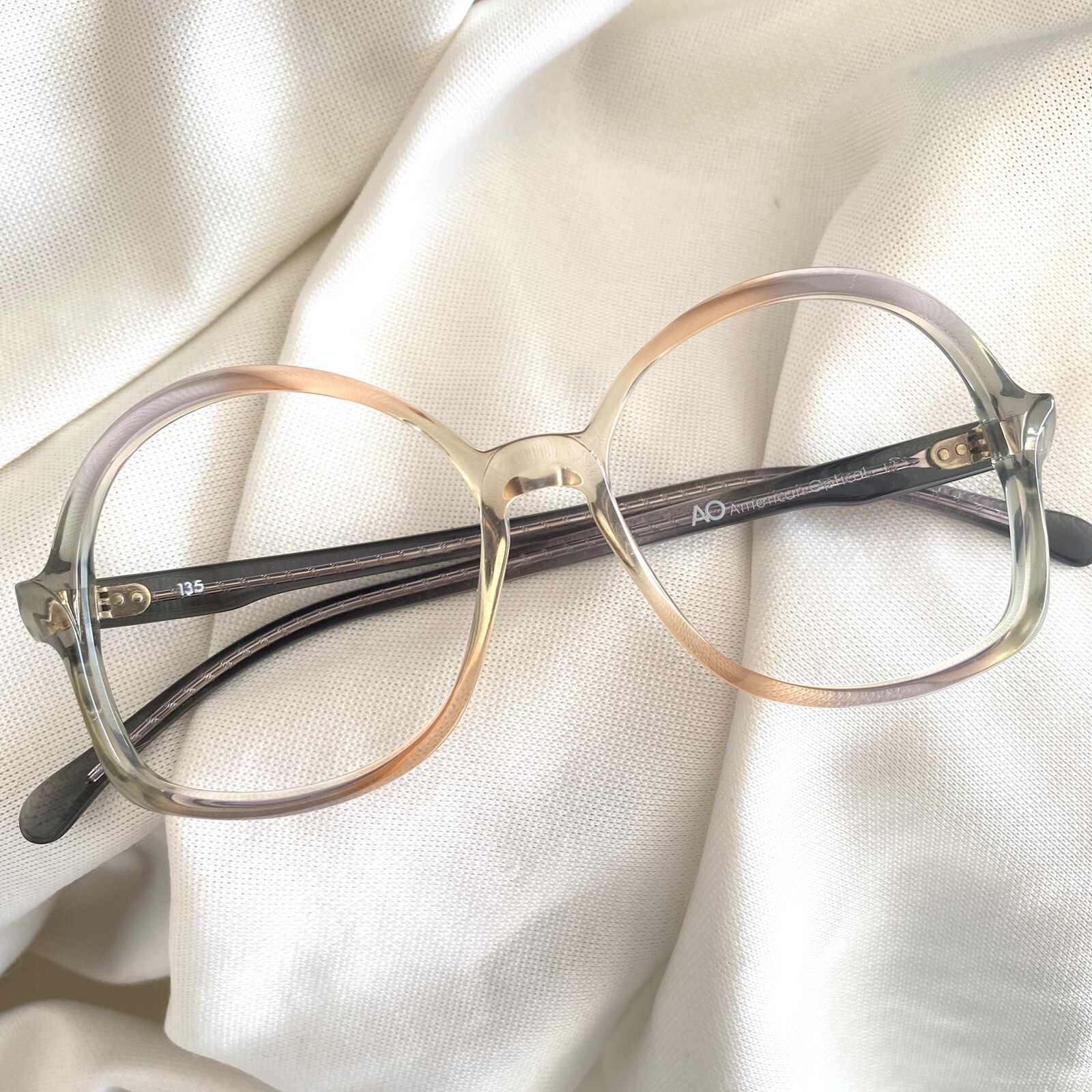 Vintage American Optical AO Eyeglasses Gray Frames Glasses 50 15 135 Vintage American Optical AO Eyeglasses Gray Frames Glasses 50 15 135