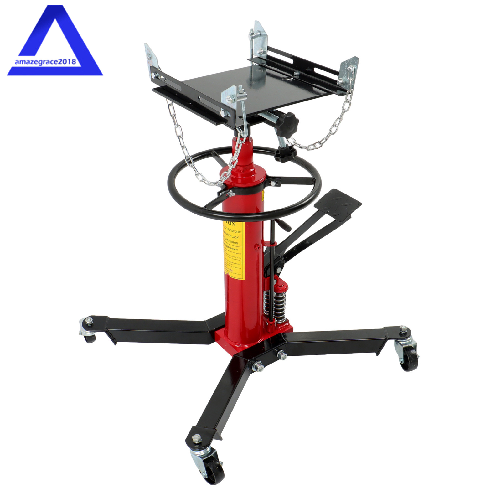 1322-1660 LBS Transmission Jack 2 Stage Hydraulic w/ 360° For Car Auto Lift