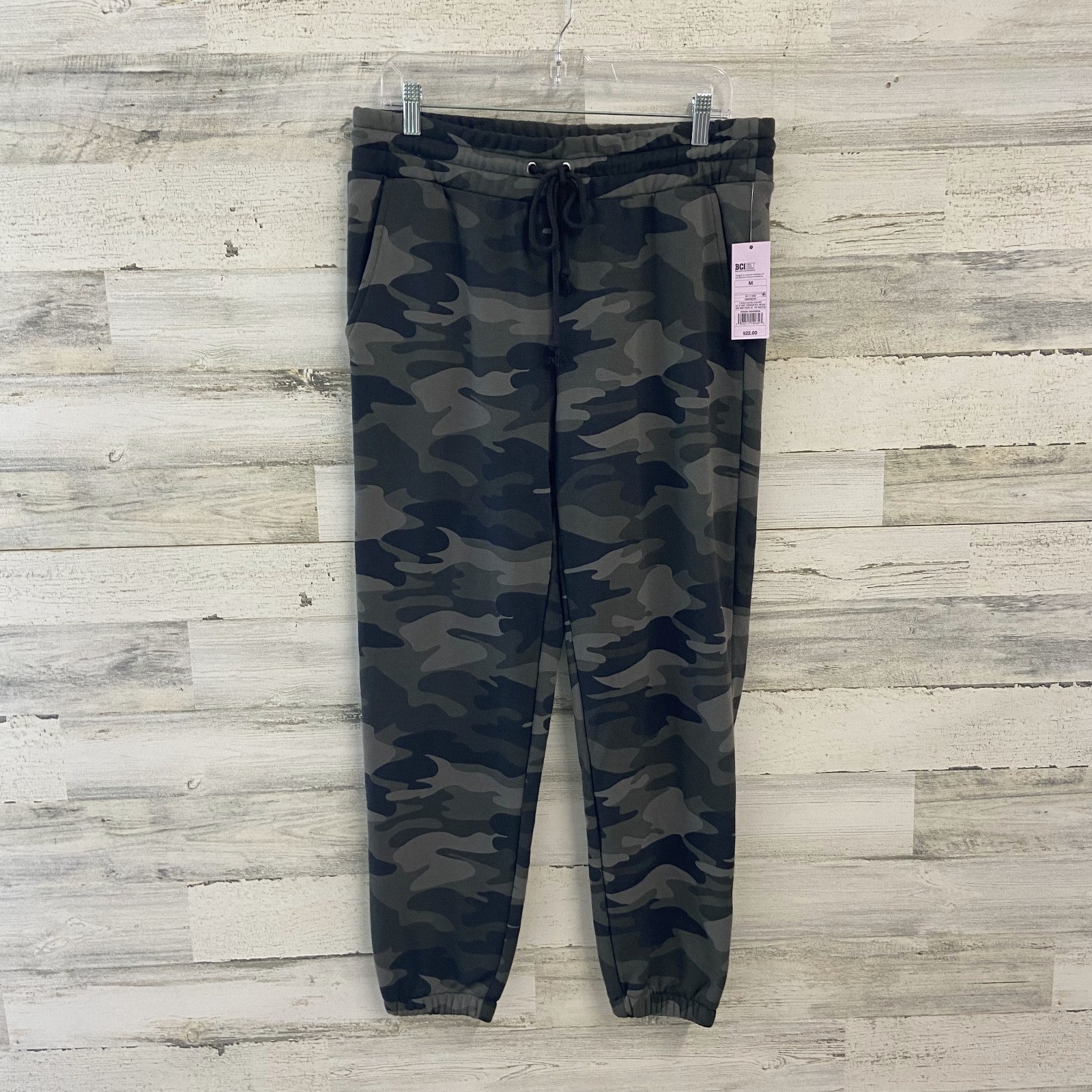 Wild Fable Sweatpants Womens Green Camo Fleece Elastic Waist Drawstring M NWT