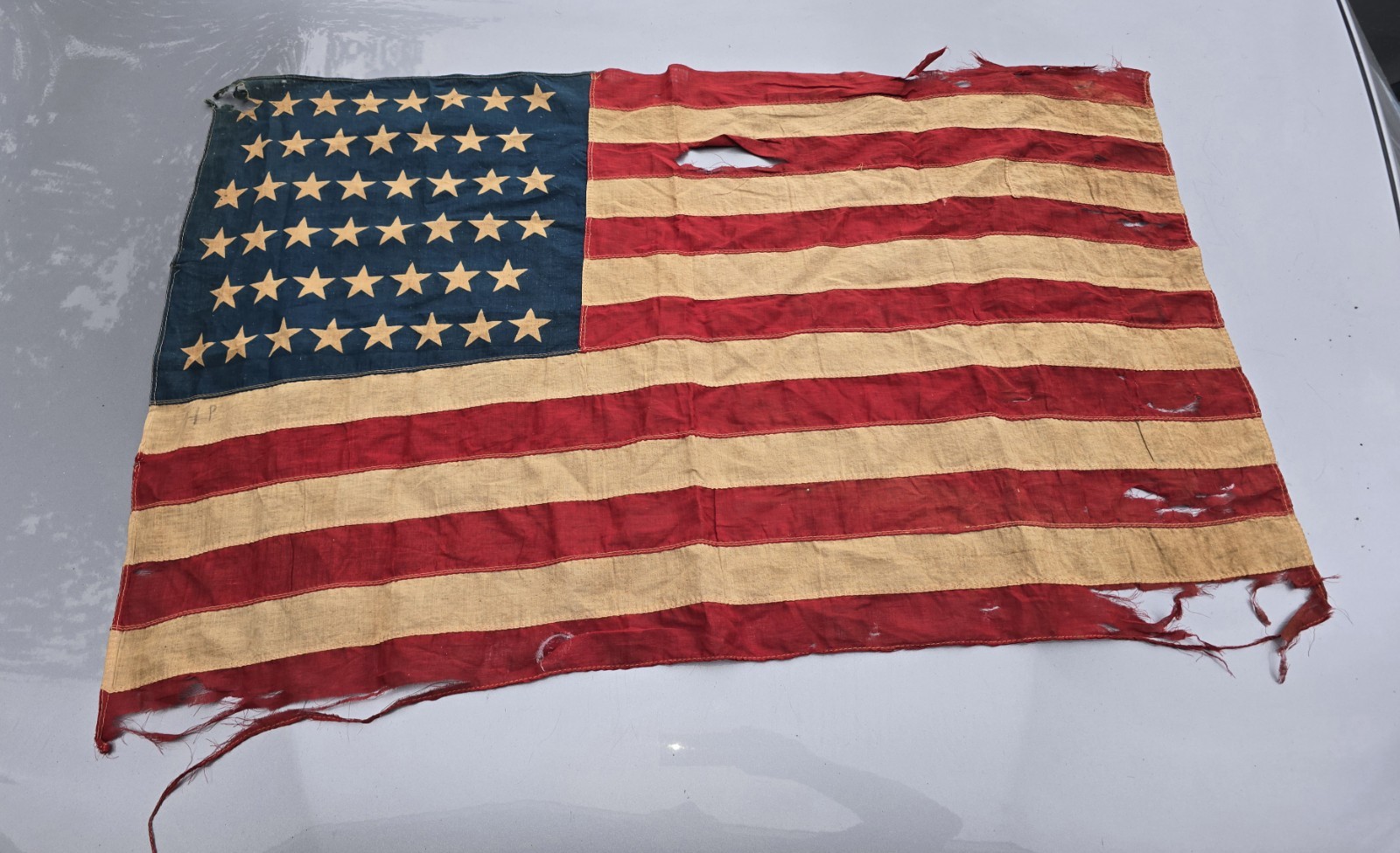 Antique American 46-Star Cloth Flag 1908–1912 40 Antique American 46-Star Cloth Flag 1908–1912 40