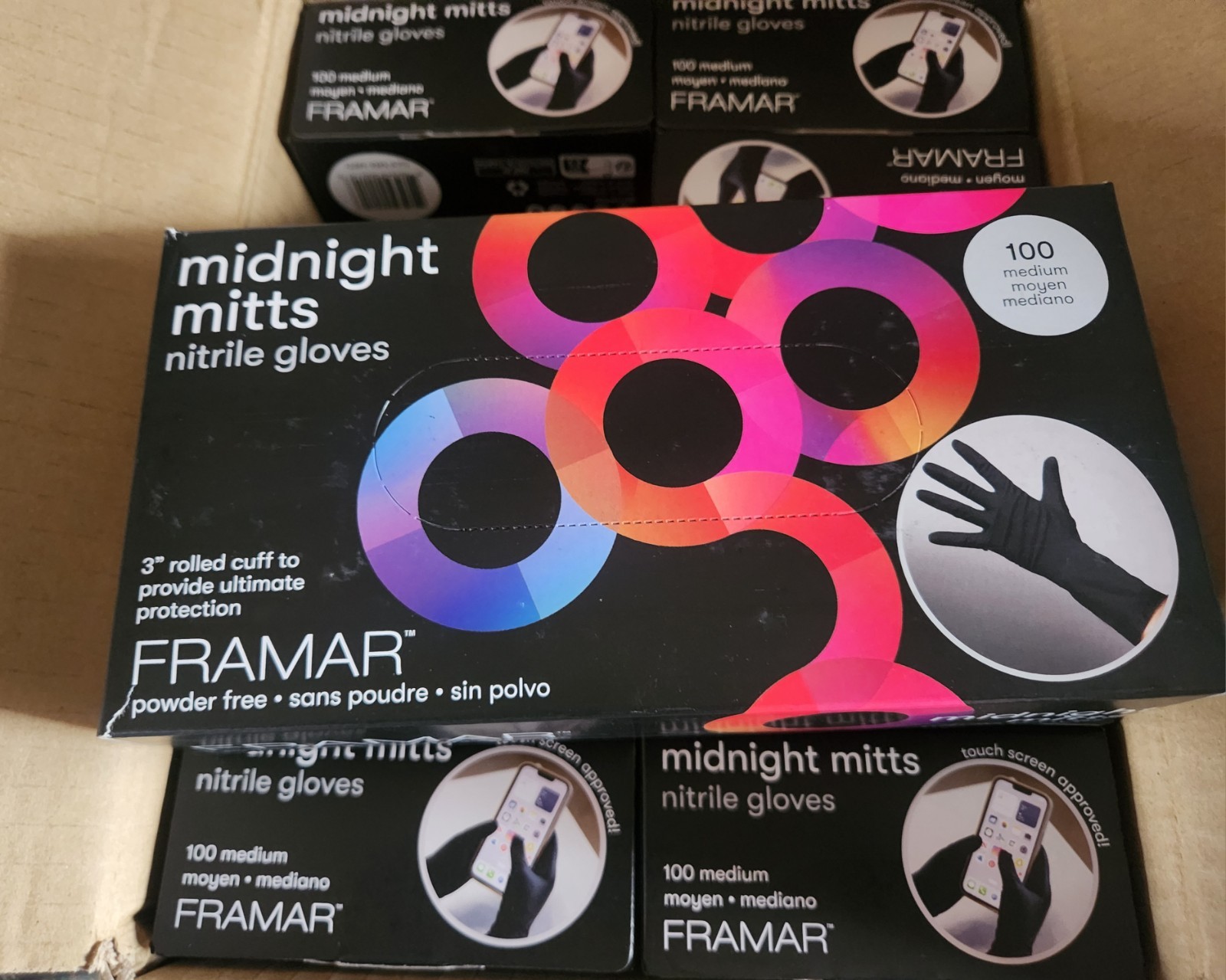 midnight mitts nitrile gloves Black Framar Powder Free Size Medium Box of 100 midnight mitts nitrile gloves Black Framar Powder Free Size Medium Box of 100