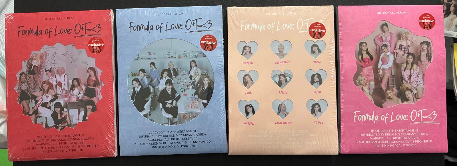 TWICE Formula of Love Album Bundle - All 4 Album Versions Set - Brand New