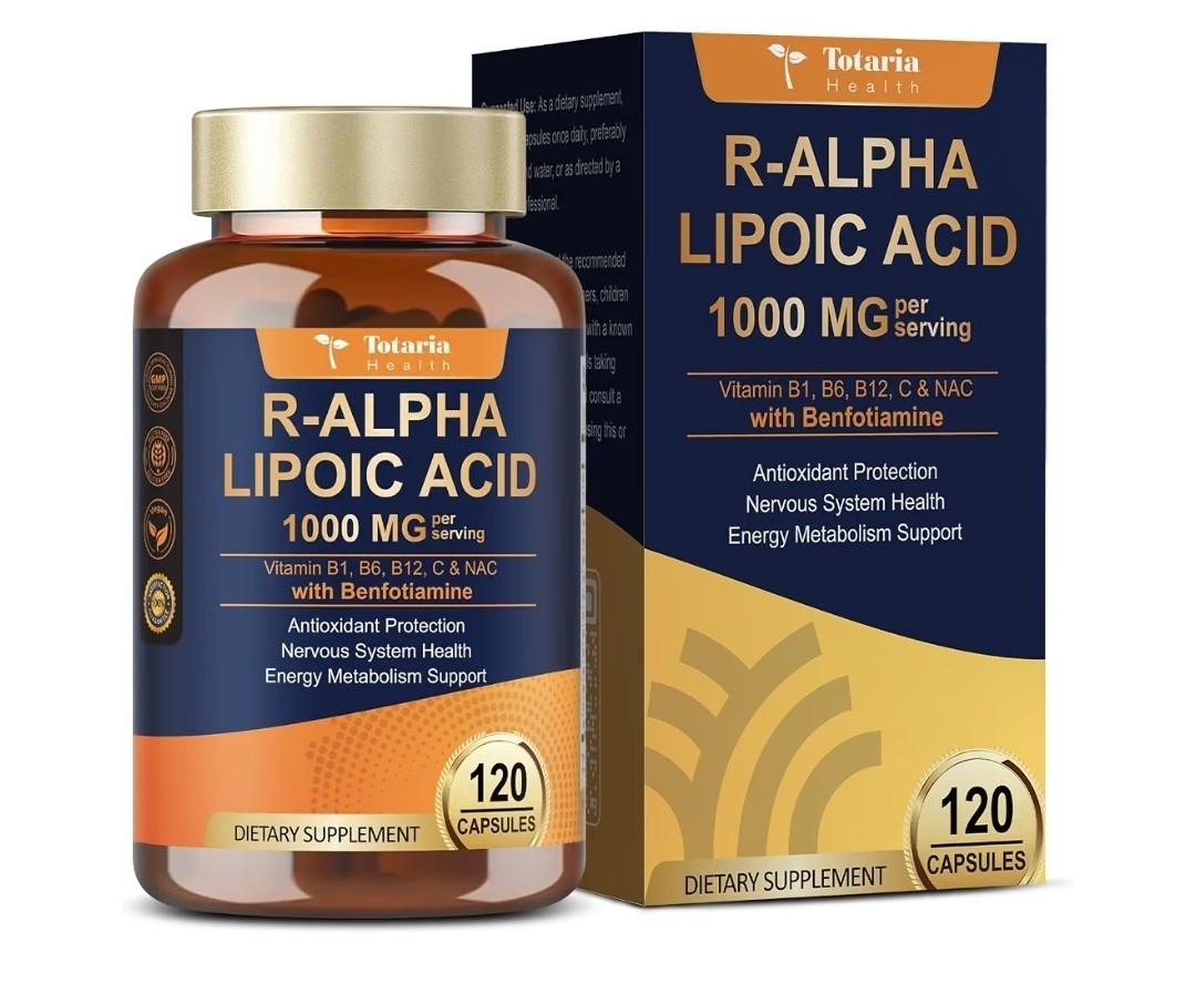 Totaria R Alpha Lipoic Acid 600Mg Stabilized ALA Supp Neuropathy Support 120ct 