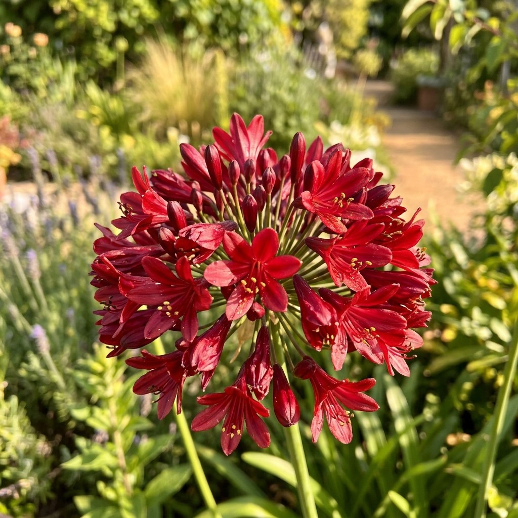 Gorgeous 50 African Lily Flower Seeds, Dark Red - Beautiful Perennial Flowers