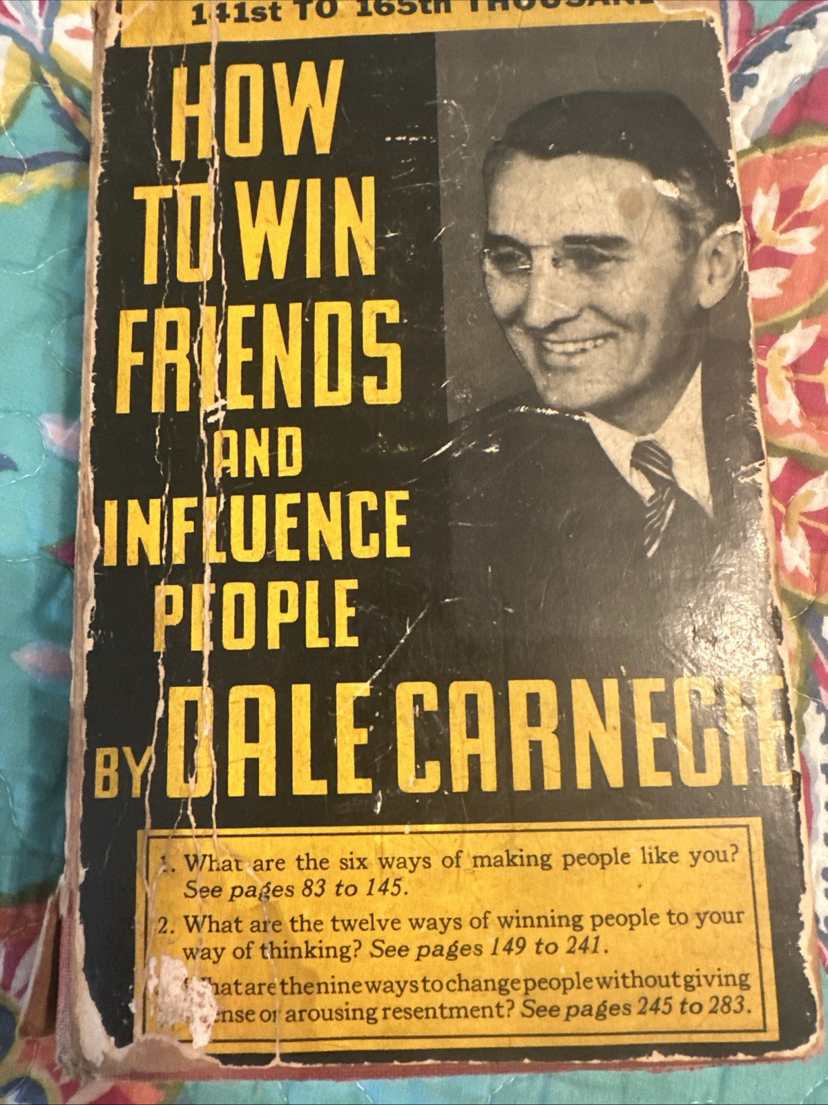 Vtg 1937 How to Win Friends and Influence People Dale Carnegie 10th Print HCDJ
