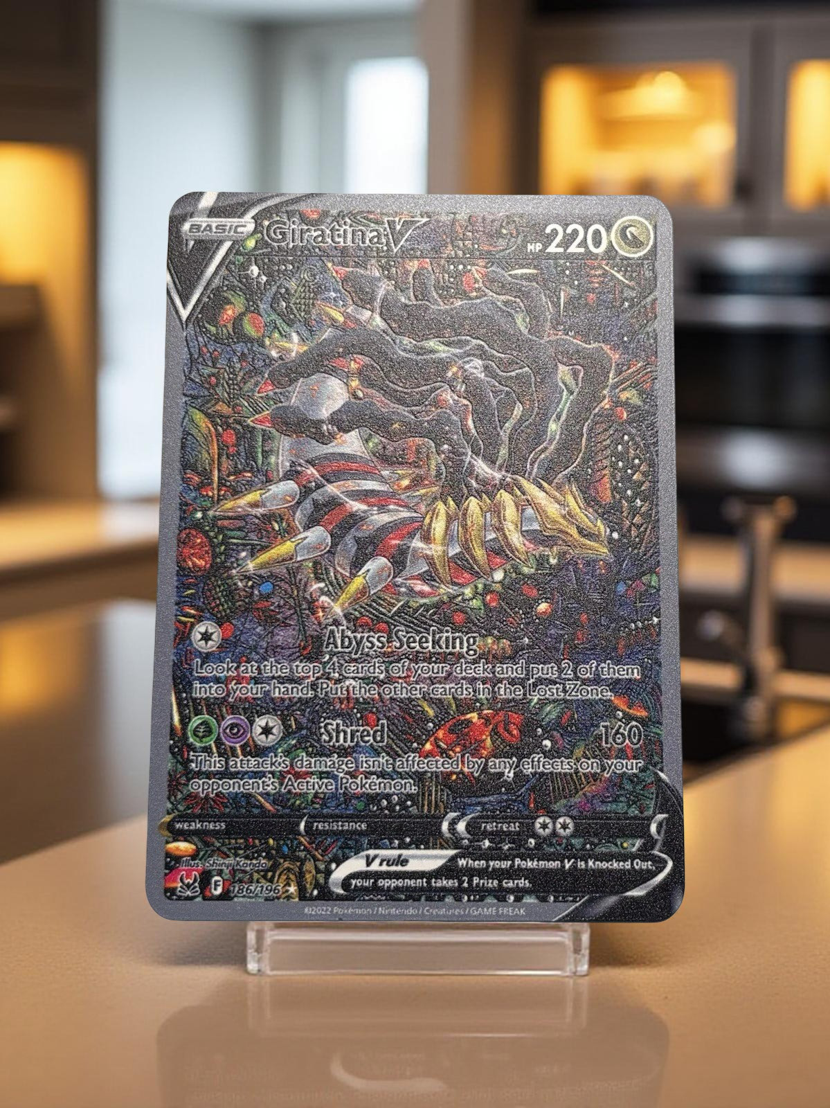 Custom made ~~ Giratina V Gold Metal Pokemon Card Custom made ~~ Giratina V Gold Metal Pokemon Card