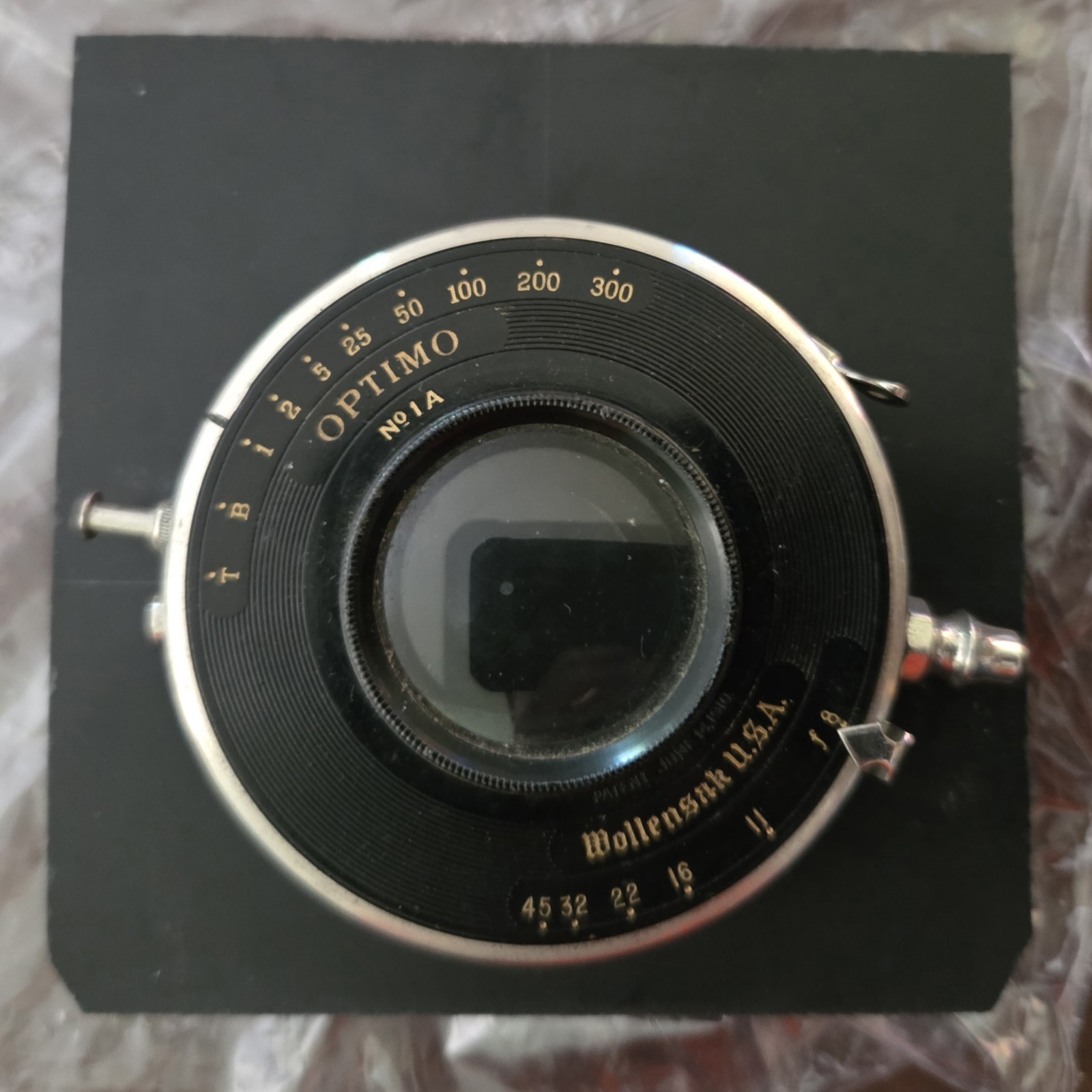 Vintage Wollensak USA Optimo No. 1 A Shutter Lens - Early 20th Century 1910s Vintage Wollensak USA Optimo No. 1 A Shutter Lens - Early 20th Century 1910s
