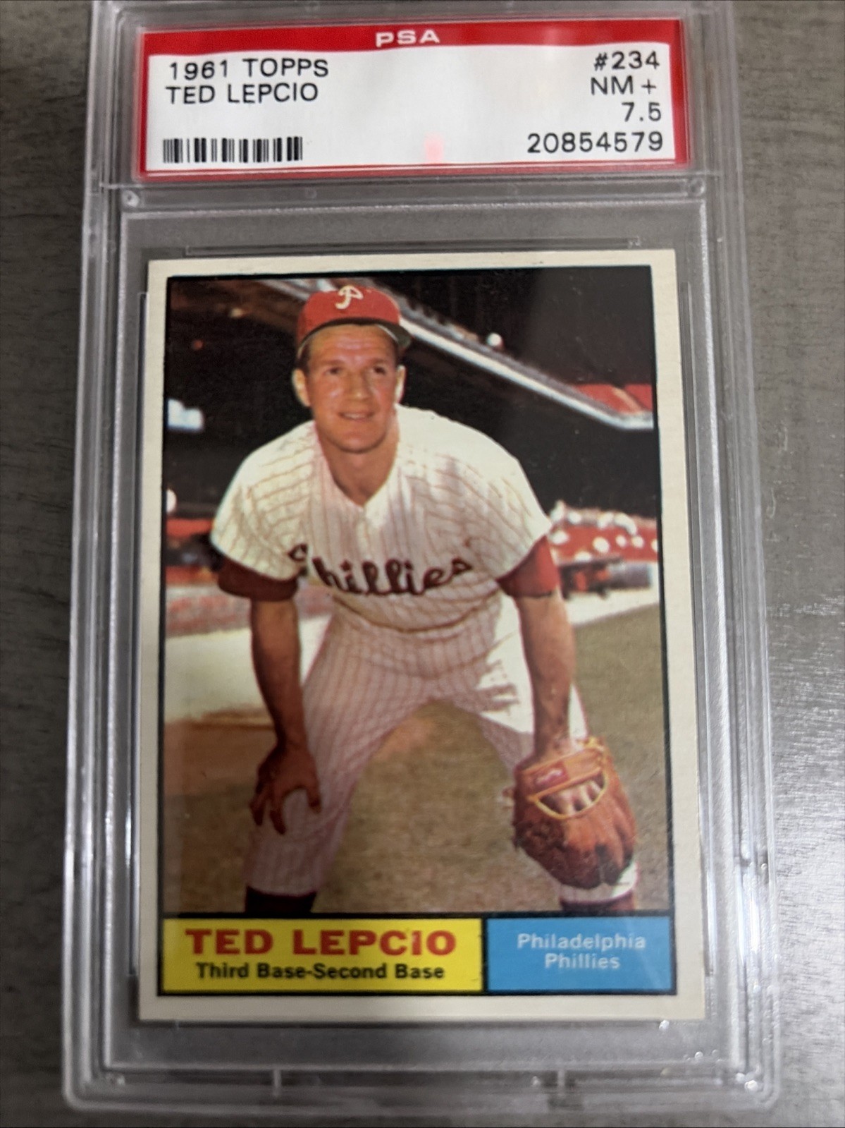 1961 Topps - Ted Lepcio #234 PSA 8