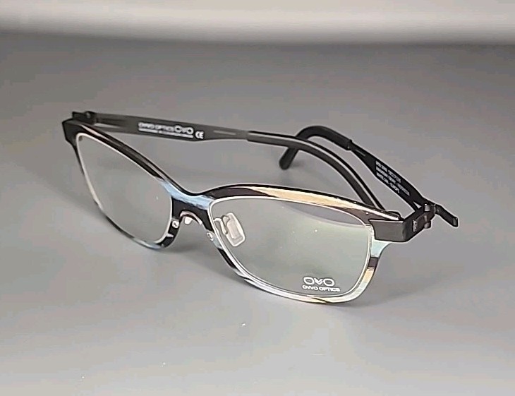 Handmade OVVO Optics 3048 Makassar Ebony / Brown/ Blue Titanium Frames Handmade OVVO Optics 3048 Makassar Ebony / Brown/ Blue Titanium Frames