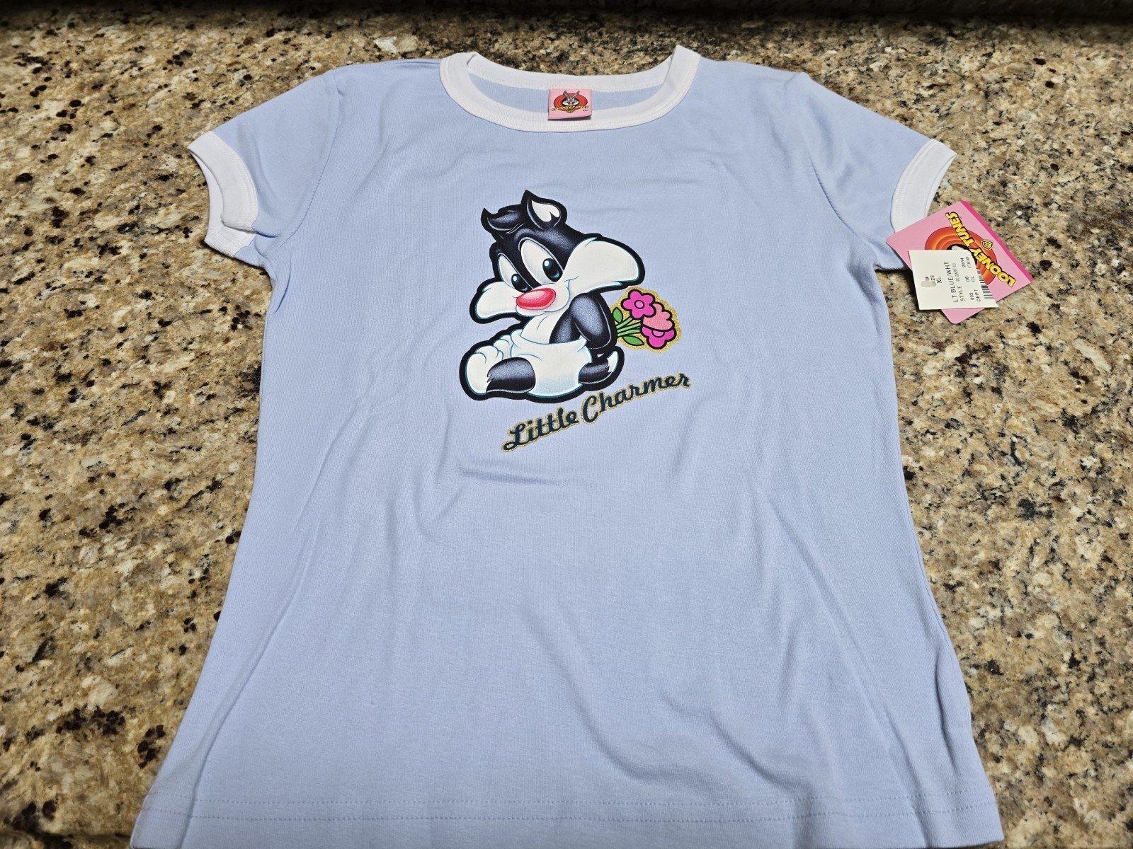 Vintage 2004 Looney Tunes Baby Sylvester Girls T-shirt Size XL RARE 