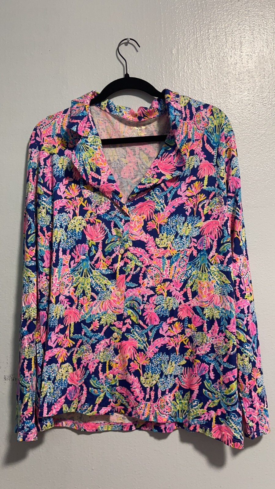 Lilly Pulitzer Pajama Top Only Oyster Bay Navy Seen And Herd Size XXL NWT NEW Lilly Pulitzer Pajama Top Only Oyster Bay Navy Seen And Herd Size XXL NWT NEW