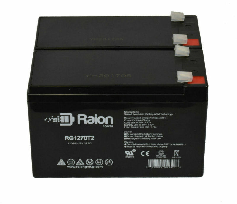 Raion Power 12V 7Ah 12 Volt 7 Amp Sealed Lead Acid Battery SLA Battery - 2 Pack
