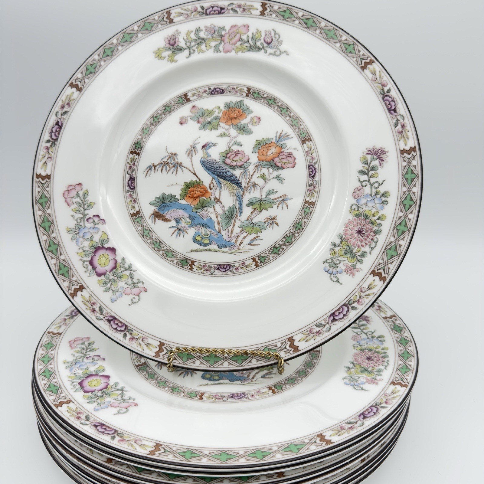 Wedgwood Kutani Crane Dinner Plates 10-3/4 Wedgwood Kutani Crane Dinner Plates 10-3/4