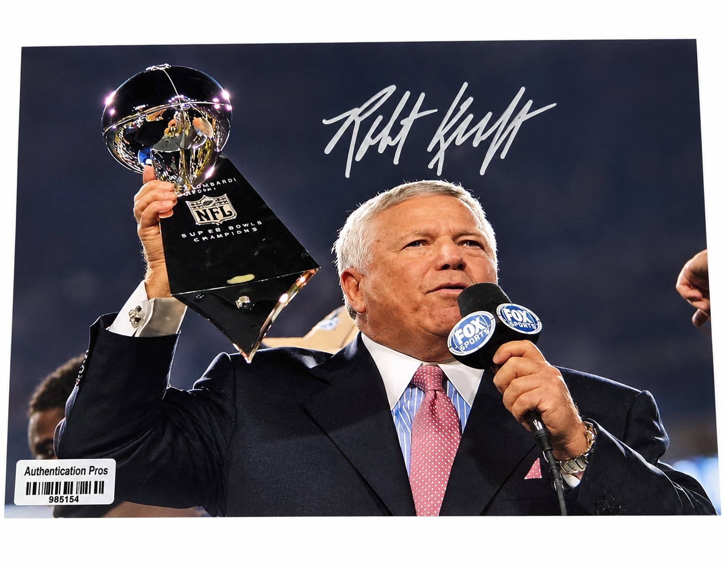 Robert Kraft Signed New England Patriots Pats Autographed 8x10 Photo w/ COA Robert Kraft Signed New England Patriots Pats Autographed 8x10 Photo w/ COA