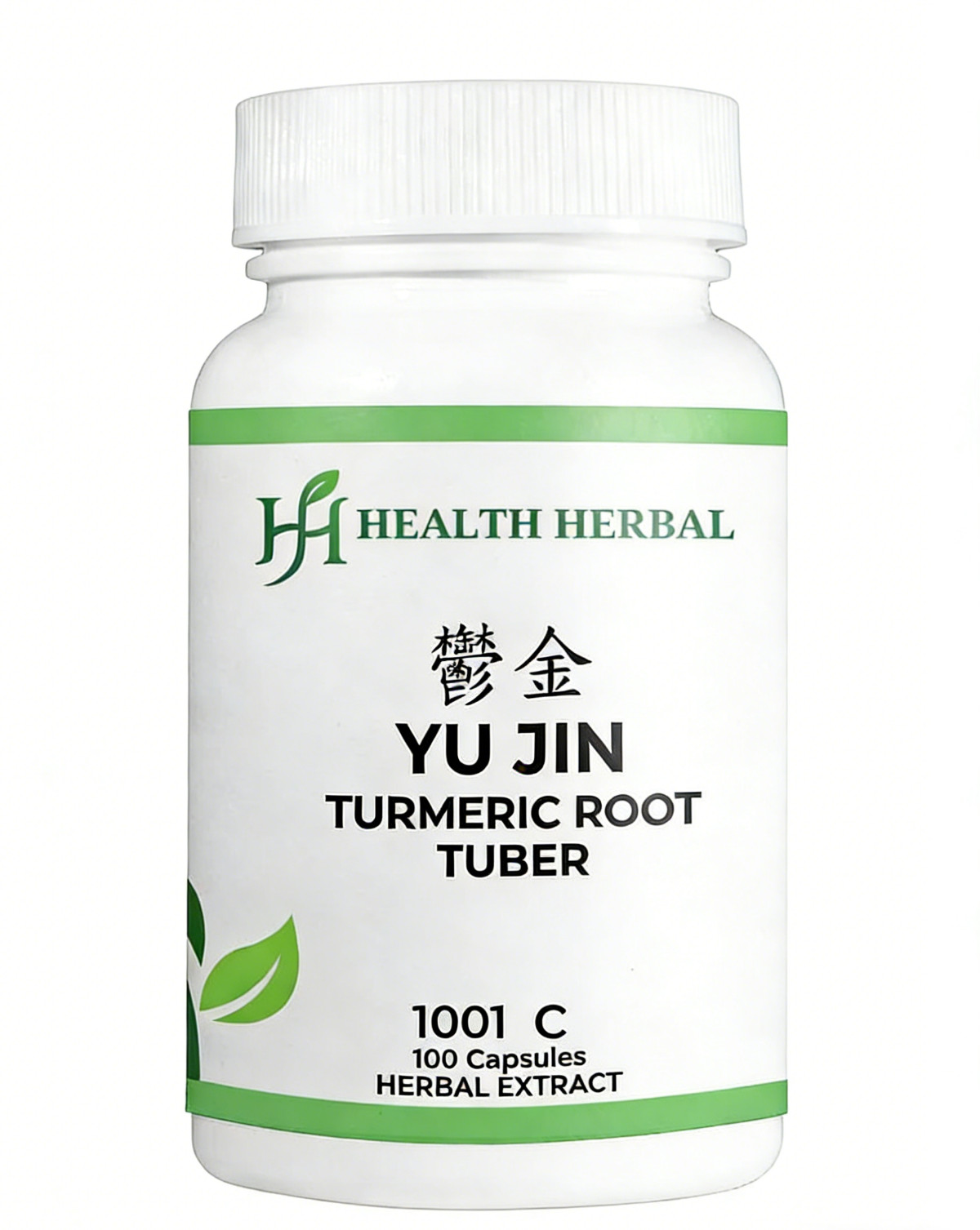 2 Bottles Health Herbal-Yu Jin/Turmeric Root Tuber 100 Capsules/Bottle