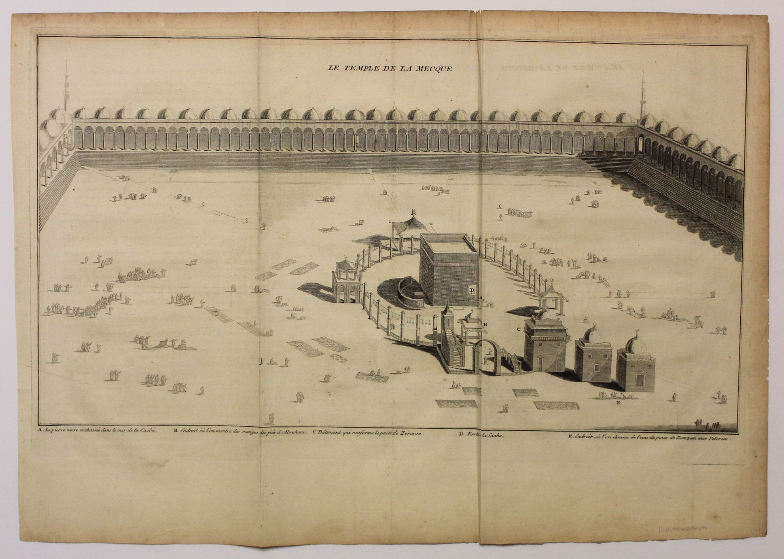 Antique Mecca Kaaba Engraving 1736 – Bernaerts Islamic Architecture Print