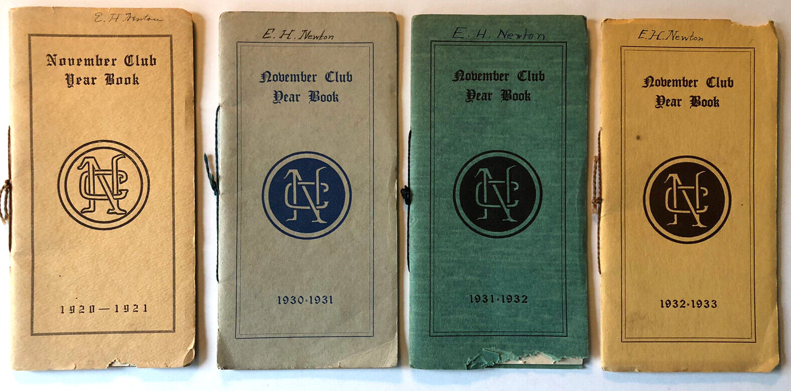 ANDOVER MA Women\'s Movement NOVEMBER CLUB YEARBOOKS 1920, 30, 31, 32 Members etc