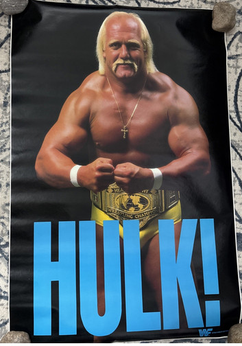 Rare WWF Hulk Hogan Original Promo Poster 1987 HULK WWE Vintage Titan Sports