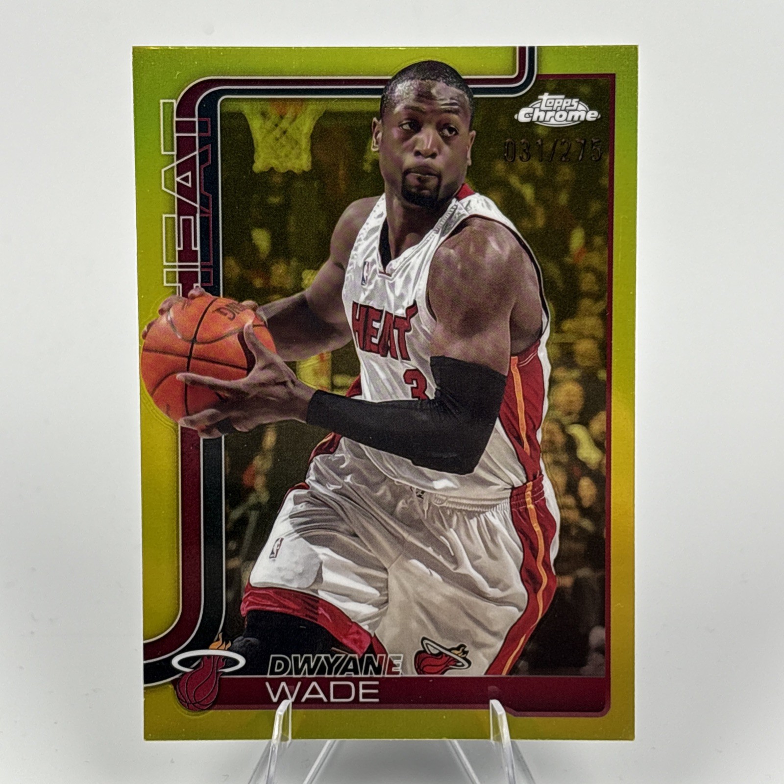 2025-26 Topps Chrome Dwayne Wade Yellow Refractor /275 #241 2025-26 Topps Chrome Dwayne Wade Yellow Refractor /275 #241