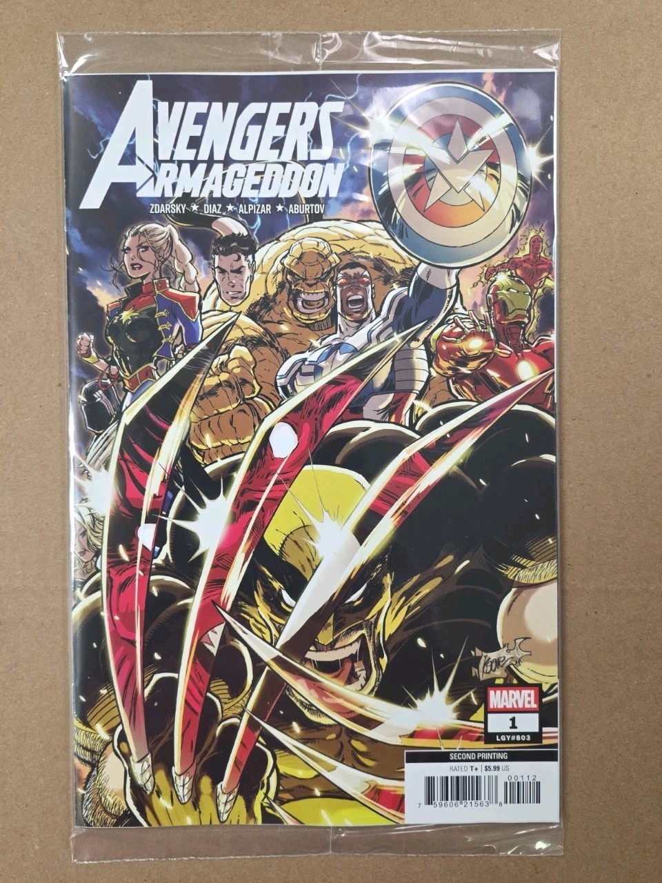 Avengers Armageddon #1 2nd Print Polybagged With MTG Card Kaare Andrew Magic Avengers Armageddon #1 2nd Print Polybagged With MTG Card Kaare Andrew Magic