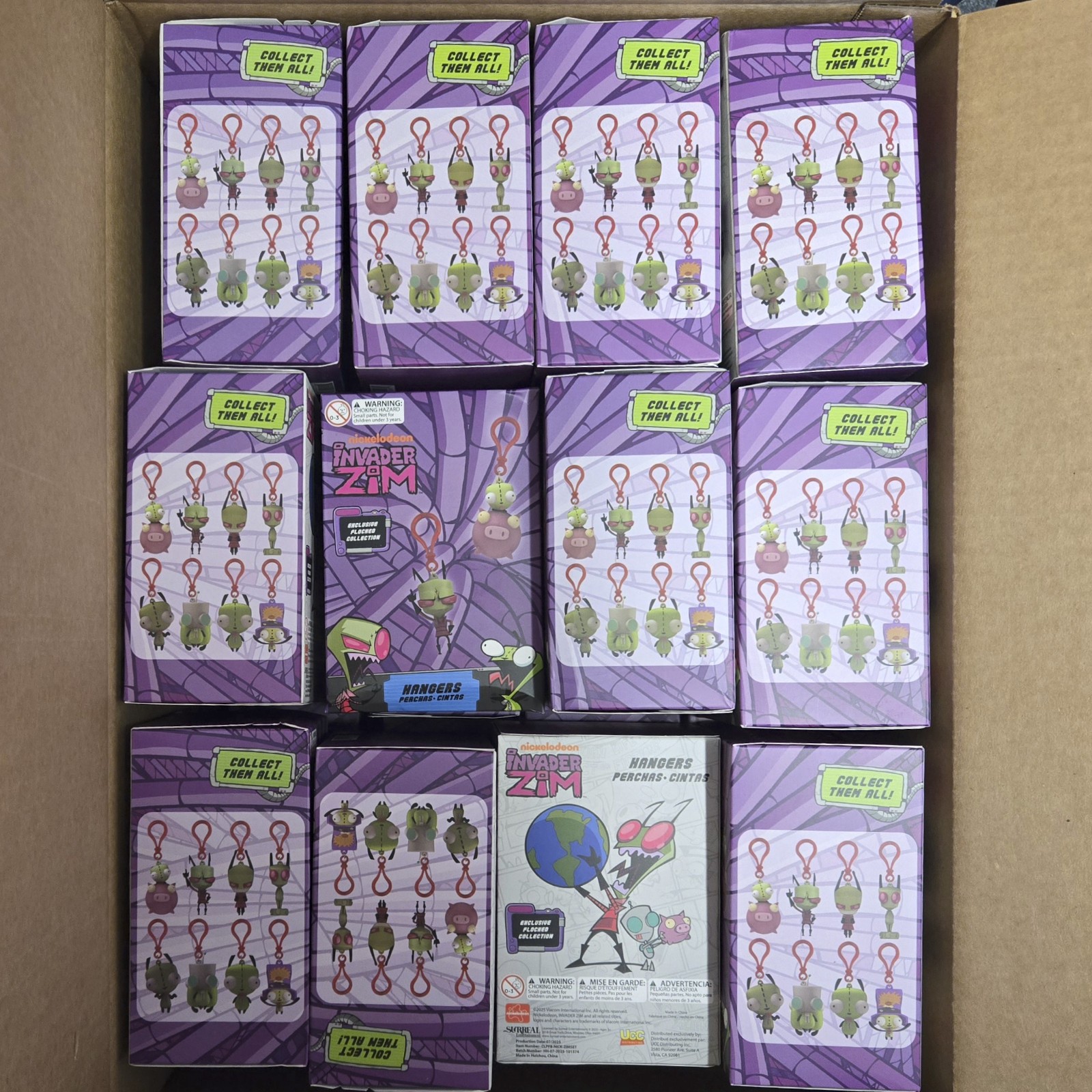 Invader Zim Nickelodeon Flocked Hangers - Lot of 36 Blind Boxes Invader Zim Nickelodeon Flocked Hangers - Lot of 36 Blind Boxes