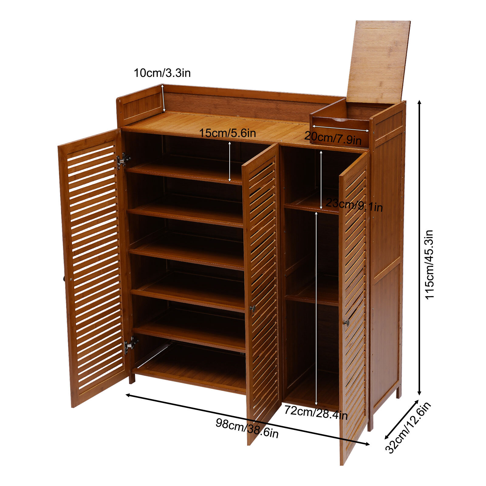 Wood Shoe Storage Rack Entryway Shoe Cabinet Shoe Organizer Closet Cabinet