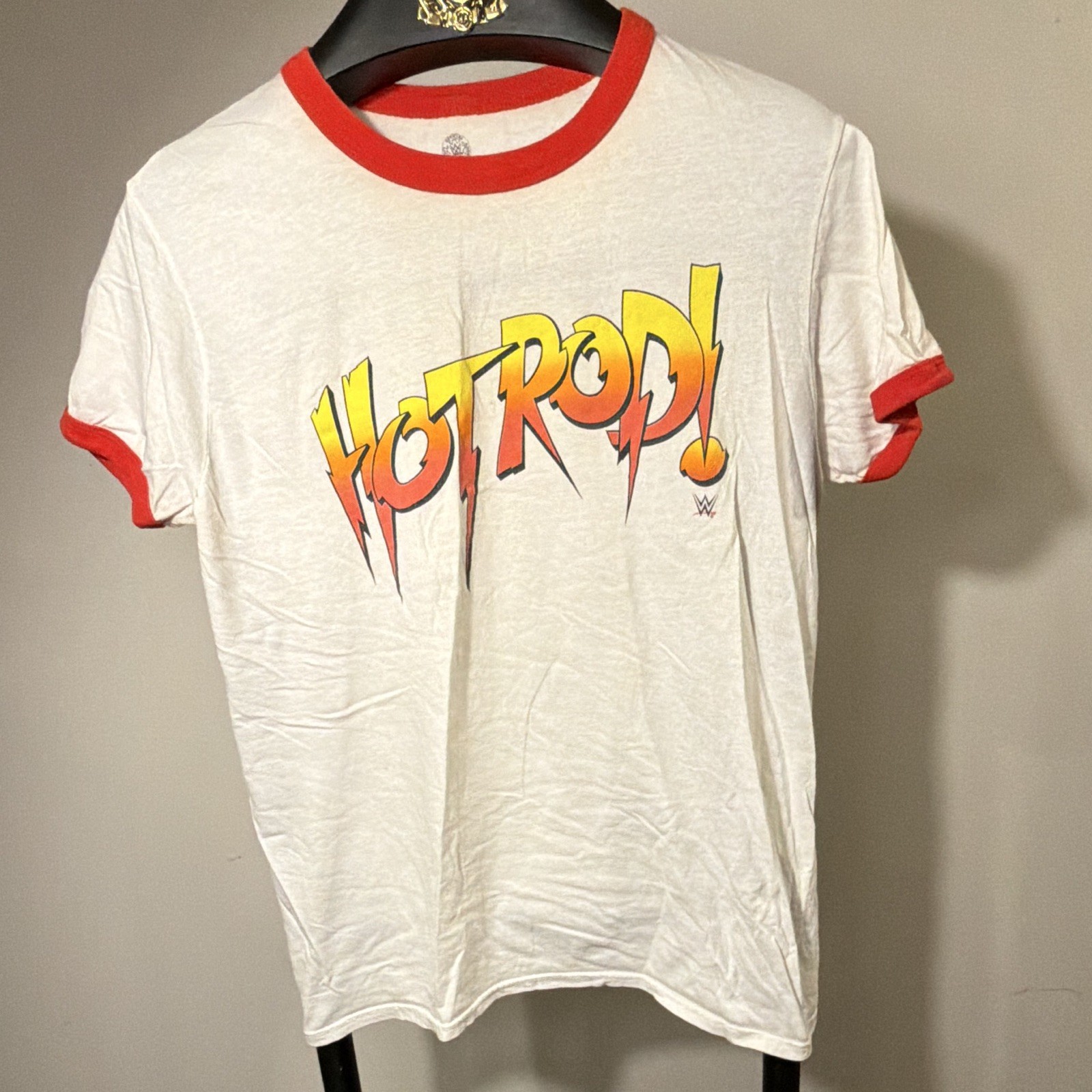 WWE Vintage Hot Rod Med T-Shirt White WWE Vintage Hot Rod Med T-Shirt White