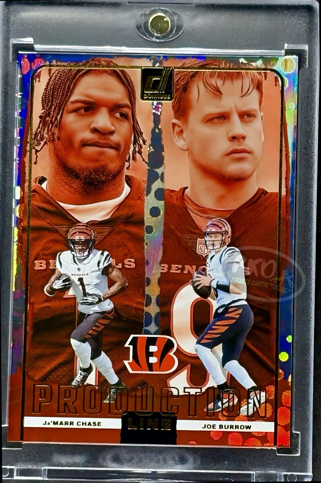 Ja’Marr Chase Joe Burrow RARE DUAL HOLO FOIL INVESTMENT CARD PANINI BENGALS MINT Ja’Marr Chase Joe Burrow RARE DUAL HOLO FOIL INVESTMENT CARD PANINI BENGALS MINT