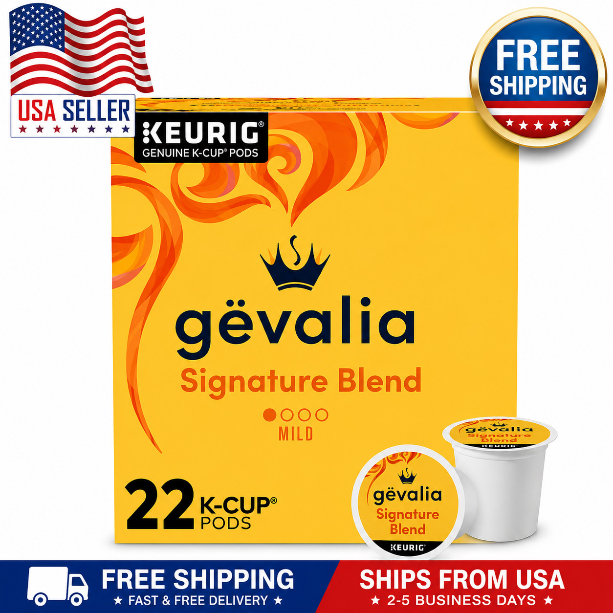Gevalia Signature Blend Mild Roast K-Cup® Coffee Pods, 22 Ct Box Gevalia Signature Blend Mild Roast K-Cup® Coffee Pods, 22 Ct Box