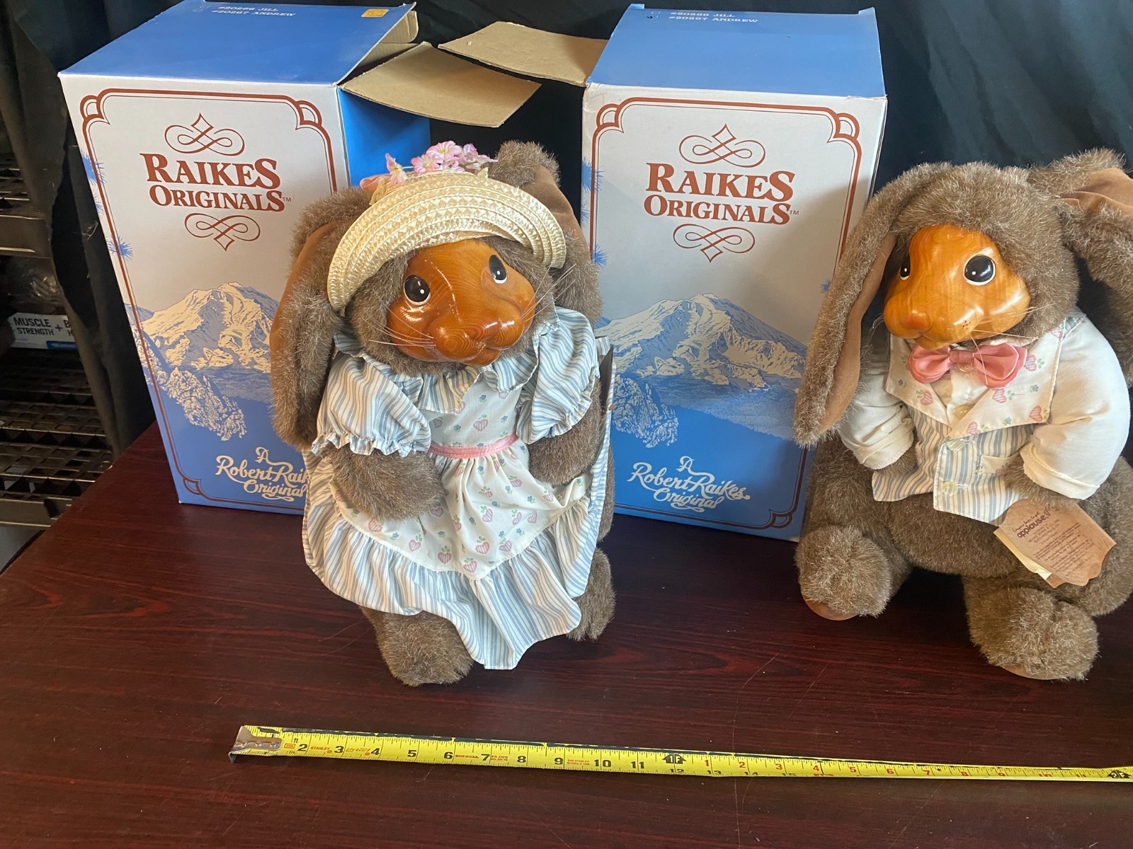 Raikes Originals Applause lot of 2 Jill and Andrew Rabbit Bear Robert Raikes Raikes Originals Applause lot of 2 Jill and Andrew Rabbit Bear Robert Raikes
