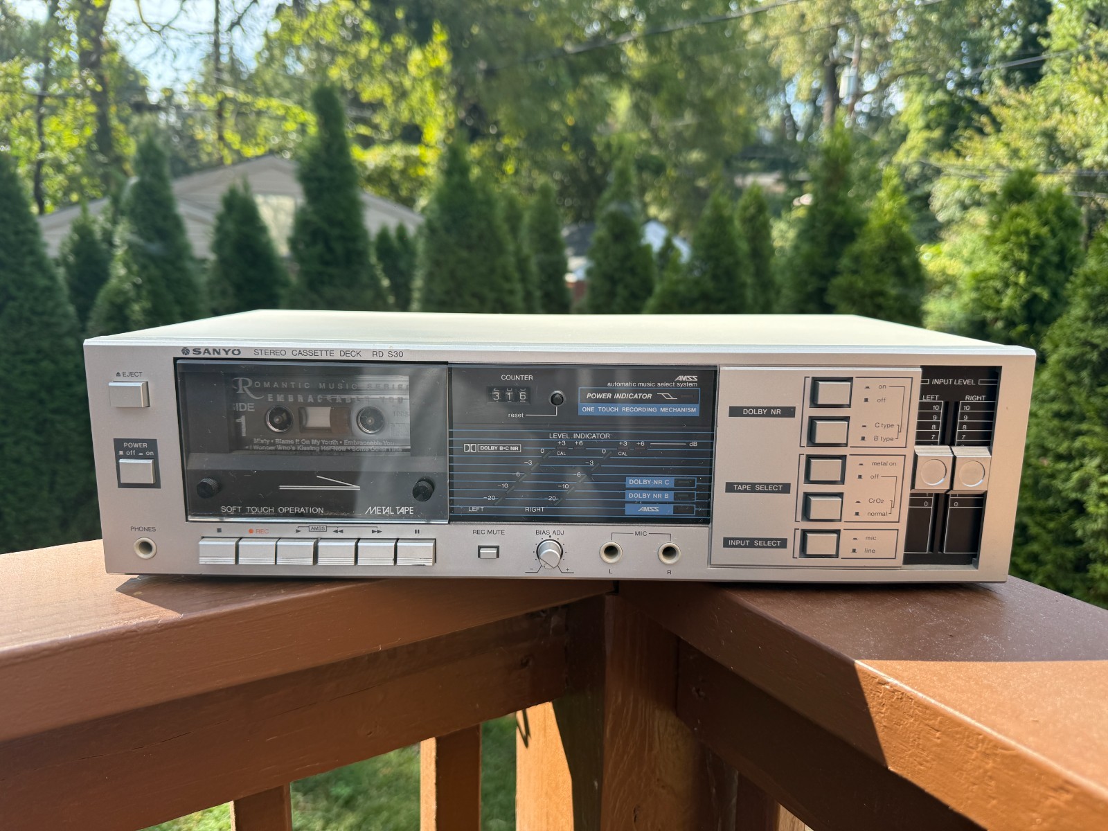 Sanyo RD S30 Stereo Cassette Deck Dolby B C Metal Tape Tested Working