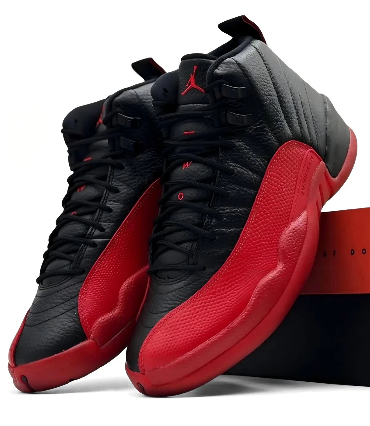 Men’s Jordan 12 Retro Flu Game Basketball Black Red Size US 7-12 NEW