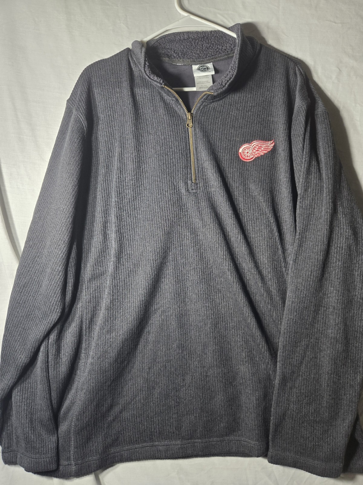 Official NHL Detroit Redwings Mens Fleece Jacket XXL Black Official NHL Detroit Redwings Mens Fleece Jacket XXL Black