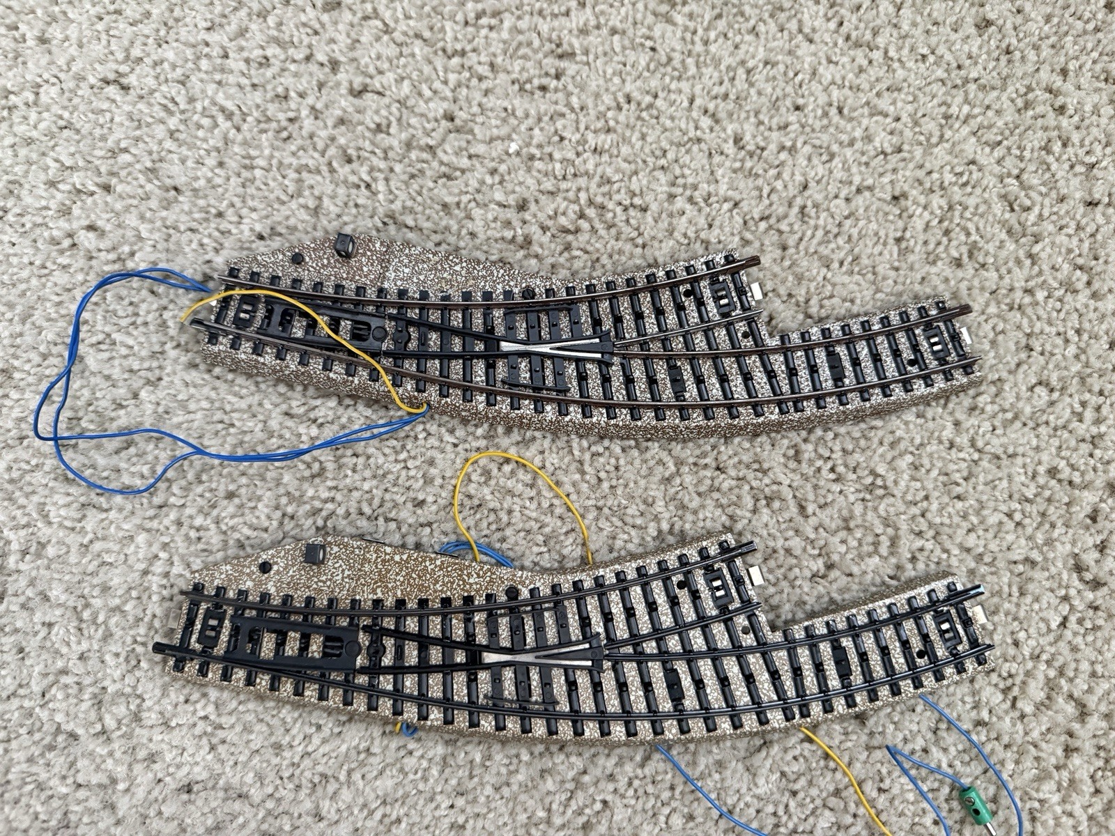 Vintage Marklin HO Gauge M-Track Remote Electric Curved Switches Set 5141 Vintage Marklin HO Gauge M-Track Remote Electric Curved Switches Set 5141